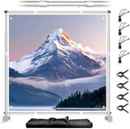 10x10FT Banner Stand, Heavy Duty Step and Repeat Stand, Silver in 10x10FT in Silver