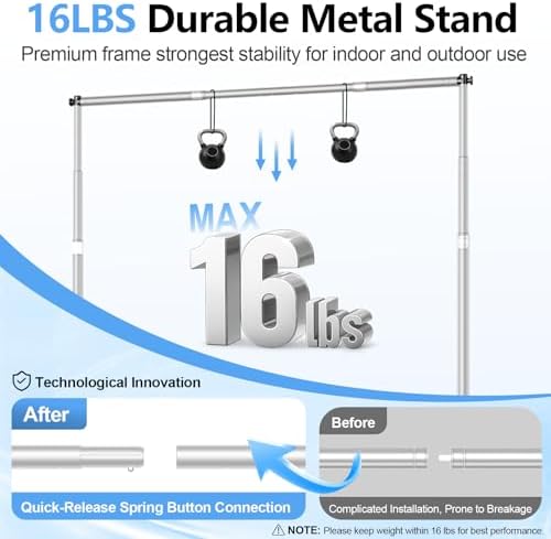 10x10FT Banner Stand, Heavy Duty Step and Repeat Stand, Silver in 10x10FT in Silver, alternate view 3