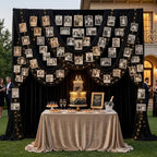 10x10FT Black Backdrop Curtains, 2 Panels 5x10FT Wrinkle-Free Polyester Drapes, Photo Backdrop for Wedding Party, alternate