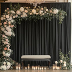 10x10FT Black Backdrop Curtains for Parties Wrinkle Free Black Curtains Backdrop Drapes Soft Fabric Decoration, alternate