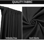 10x10FT Black Backdrop Curtains for Parties Wrinkle Free Black Curtains Backdrop Drapes Soft Fabric Decoration, alternate