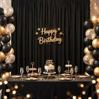 10x10FT Black Backdrop Curtains for Wedding Parties, Ultra Drapey & Silky Drapes for Backdrop Skin-Friendly &, alternate view