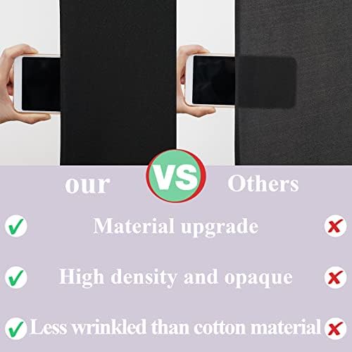 10x10ft Black Polyester Backdrop Curtain 2 Panels Party Wedding in 5x10FT 2pcs in Black, alternate view 2