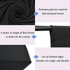 10x10ft Black Polyester Backdrop Curtain 2 Panels Party Wedding in 5x10FT 2pcs in Black, alternate view 4