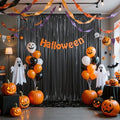 10x10ft Black Sequin Backdrop Curtains Wrinkle Free Drapes Halloween Photo in 10x10ft