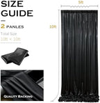 10x10ft Black Sequin Backdrop Curtains Wrinkle Free Drapes Halloween Photo in 10x10ft, alternate view 2