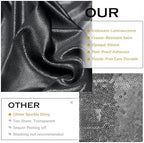 10x10ft Black Sequin Backdrop Curtains Wrinkle Free Drapes Halloween Photo in 10x10ft, alternate view 4