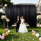 10x10ft Black Sequin Backdrop for Photography Shimmer in 10FT x 10FT in Black, alternate view 2