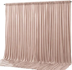 10x10ft Blush Nude Backdrop Curtain Panels for Parties - Wrinkle Free Polyester Photo Curtain Backdrop Wedding