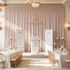 10x10ft Blush Nude Backdrop Curtain Panels for Parties - Wrinkle Free Polyester Photo Curtain Backdrop Wedding, alternate
