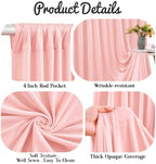 10x10ft Blush Pink Backdrop Curtains, Wrinkle Free Fabric Drapes for Backdrop, Blush Pink Photo Backdrop Drapes, alternate