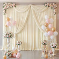 10x10ft Champagne Backdrop Curtain for Parties, Wrinkle Free Fabric Wedding Backdrop Curtain, Photo Backdrop