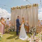 10x10FT Champagne Sequin Backdrop Curtains Wrinkle Free Drapes for Wedding in 10x10FT, alternate view 4