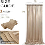 10x10FT Champagne Sequin Backdrop Curtains Wrinkle Free Drapes for Wedding in 10x10FT, alternate view 6