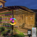 10x10Ft Curtain Lights 300 LED Dual Color Changing Lights with Timer Remote in 10x10Ft