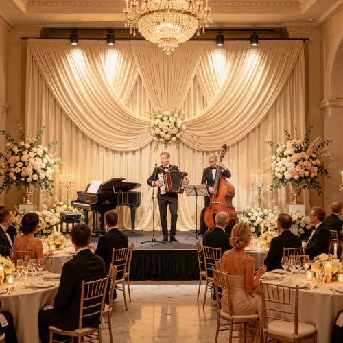 10x10ft Dark Champagne Backdrop Curtain Wrinkle Free Photo Backdrop Drapes for Wedding Party Birthday Baby, alternate view 7