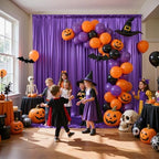 10x10FT Dark Purple Sequin Backdrop Curtains for Hallowen Party in 10x10FT, alternate view 2