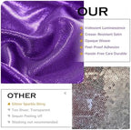 10x10FT Dark Purple Sequin Backdrop Curtains for Hallowen Party in 10x10FT, alternate view 4