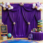 10x10FT Dark Purple Sequin Backdrop Curtains for Hallowen Party in 10x10FT, alternate view 5