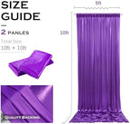 10x10FT Dark Purple Sequin Backdrop Curtains for Hallowen Party in 10x10FT, alternate view 6