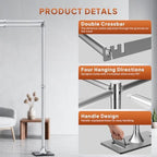 10x10ft Double Backdrop Stand, Heavy Duty Pipe and Drape, Adjustable Double Rod Back Drop Stand with Handle, alternate view 2