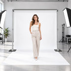 10x10ft Double Backdrop Stand, Heavy Duty Pipe and Drape, Adjustable Double Rod Back Drop Stand with Handle, alternate view 7