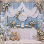 10x10FT Dusty Blue Sequin Backdrop Curtains Wrinkle Free Drapes for Wedding in 10x10FT, alternate view 2