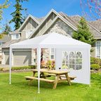 10x10FT Event Canopy Party Tent for 8-12 People with 4 Removable Sidewalls, 2 Zipper Doors, 8 Ropes and 16, alternate view 2