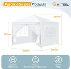 10x10FT Event Canopy Party Tent for 8-12 People with 4 Removable Sidewalls, 2 Zipper Doors, 8 Ropes and 16, alternate view 3