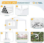 10x10FT Event Canopy Party Tent for 8-12 People with 4 Removable Sidewalls, 2 Zipper Doors, 8 Ropes and 16, alternate view 4