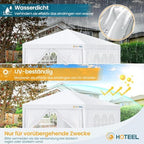 10x10FT Event Canopy Party Tent for 8-12 People with 4 Removable Sidewalls, 2 Zipper Doors, 8 Ropes and 16, alternate view 5