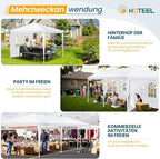 10x10FT Event Canopy Party Tent for 8-12 People with 4 Removable Sidewalls, 2 Zipper Doors, 8 Ropes and 16, alternate view 6