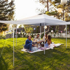 10x10ft Ez Pop Up Canopy, Portable Instant Canopy Tent with 2pcs SideWalls and 4pcs Camping Upright Poles for, alternate view