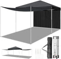 10x10ft Ez Pop Up Canopy, Portable Instant Canopy Tent with 2pcs SideWalls and 4pcs Camping Upright Poles for