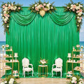 10x10FT Green Sequin Backdrop Curtain - 2 Panels of 5x10FT Wrinkle-Free Glitter Drapes for Photography
