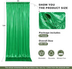 10x10FT Green Sequin Backdrop Curtain - 2 Panels of 5x10FT Wrinkle-Free Glitter Drapes for Photography, alternate view 6