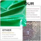 10x10FT Green Sequin Backdrop Curtains Wrinkle Free Drapes for Wedding in 10x10FT, alternate view 3