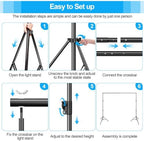 10x10Ft Heavy Duty Backdrop Stand, Adjustable Banner Stand for Photo in 10x10ft in white, alternate view 6