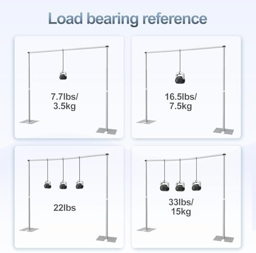 10x10ft Heavy Duty Backdrop Stand Adjustable Pipe and Drape Kit in 10x10ft, alternate view 6
