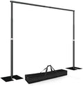 10x10ft Heavy Duty Backdrop Stand, Adjustable Pipe and Drape Stand in 10x10ft