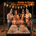 10x10ft Heavy Duty Backdrop Stand, Adjustable Pipe and Drape Stand in 10x10ft, alternate view 3