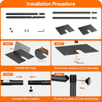 10x10ft Heavy Duty Backdrop Stand, Adjustable Pipe and Drape Stand in 10x10ft, alternate view 6