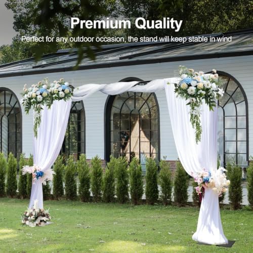 10x10ft Heavy Duty Backdrop Stand, Pipe and Drape with Flat Base in 10x10ft, alternate view 2