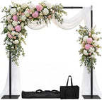 10x10ft Heavy Duty Backdrop Stand with Adjustable Height & Width, Black in 10x10ft in Black
