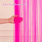 10x10ft Hot Pink Tulle Backdrop Curtain for Parites, Sheer Backdrop Curtains for Wedding Baby Shower Birthday, alternate view