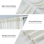 10x10ft Ivory Backdrop Curtains for Parties, 2 Panels 5x10ft Wrinkle-Free Polyester Background Curtains for, alternate view 3