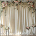 10x10FT Ivory Backdrop Curtains for Wedding Parties, Wrinkle Free Photo Backdrop Curtains for Wedding Birthday