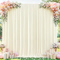 10x10ft Ivory Curtains Backdrop for Wedding Parties Wrinkle Free Ivory Curtains Photo Backdrop Drapes for