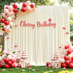 10x10ft Ivory Curtains Backdrop for Wedding Parties Wrinkle Free Ivory Curtains Photo Backdrop Drapes for, alternate view 7