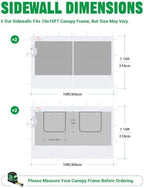 10x10ft Mesh Sidewalls Kit for Canopy (White, 4PCS Sidewalls Only) in 10x10ft in White, alternate view 2